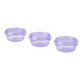 PRUTA food container with lid, lilac, 7 cm, 3 pack