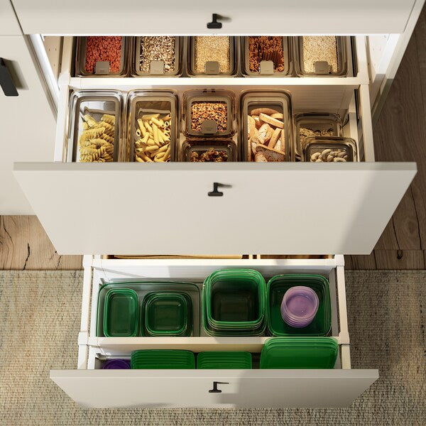 PRUTA - Food container with lid, lilac, 70 ml