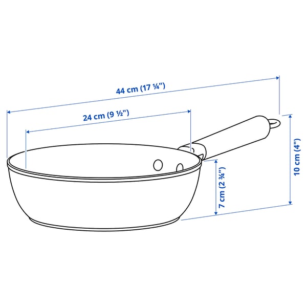 PUCKELLAX frying pan, non-stick coating, 24 cm