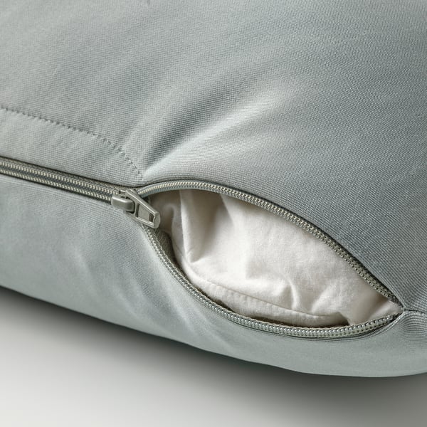 PUCKELMAL - PUCKELMAL Cushion cover, light grey-turquoise, 50x50 cm