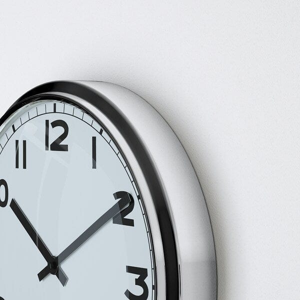 Ikea PUGG - Wall clock, stainless steel, 32 cm