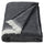 PUKVETE throw, dark grey, 130x170 cm