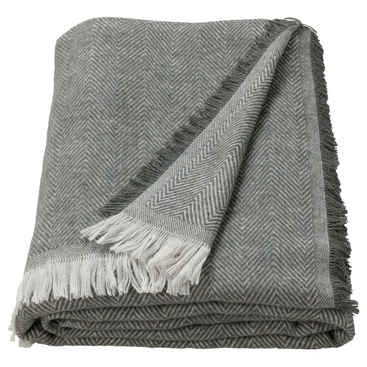 PUKVETE throw, grey, 130x170 cm