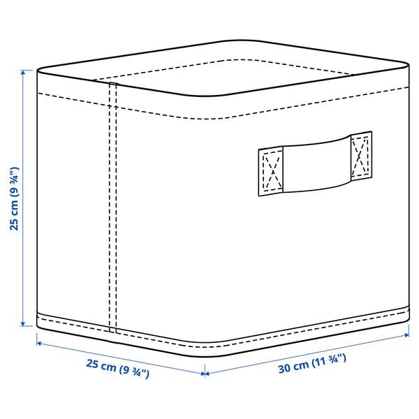 Ikea PURRPINGLA - Basket, fabric/beige,30x25x25 cm