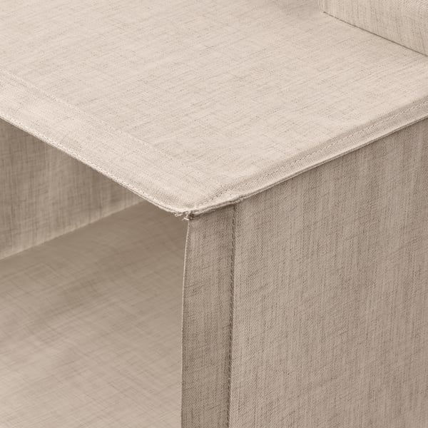 PURRPINGLA - Hanging storage w 4 compartments, textile/beige, 36x45x92 cm
