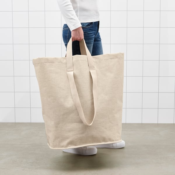 PURRPINGLA laundry bag, beige, 100 l