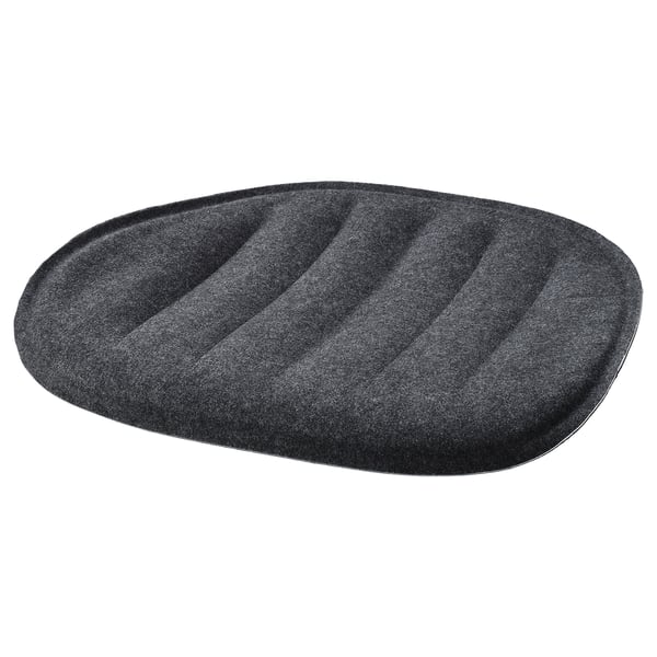 PYNTEN seat pad, dark grey, 41x43 cm