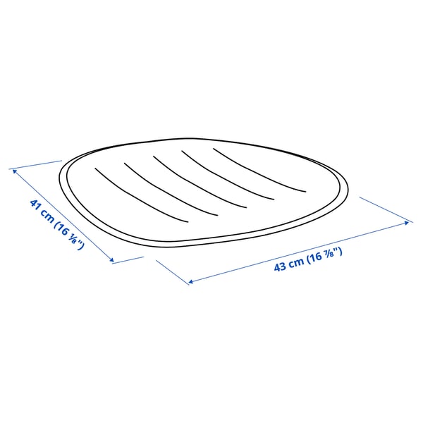 PYNTEN seat pad, dark grey, 41x43 cm