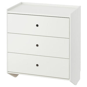 Ikea RACKNÄS - Chest of 3 drawers, white/wall mounted, 69x78 cm