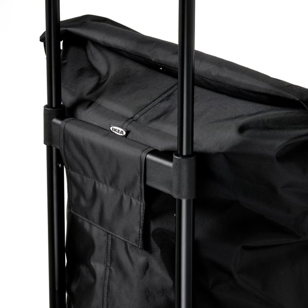 RADARBULLE shopping bag on wheels, black, 33x24x68 cm/38 l