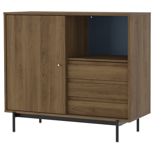 RÅDMANSÖ - RÅDMANSÖ Cabinet, brown walnut effect, 118x49x103 cm