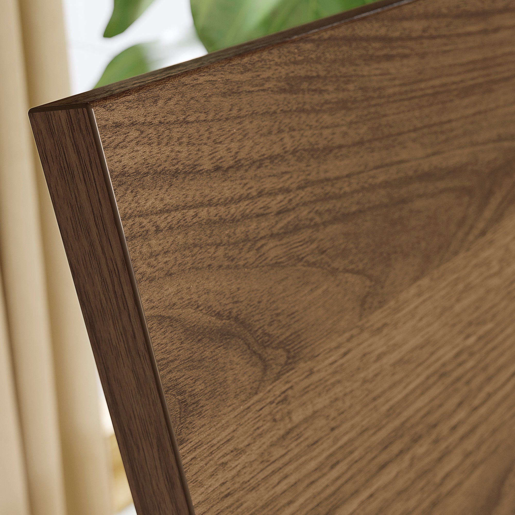 RÅDMANSÖ bed frame, brown walnut effect/Lönset, 160x200 cm