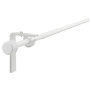 RÄCKA curtain rod combination, with wall/ceiling brackets/with finials white, 70-120 cm