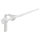 RÄCKA curtain rod combination, with wall/ceiling brackets/with finials white, 70-120 cm