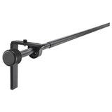 RÄCKA curtain rod combination, with wall/ceiling brackets/with finials black, 70-120 cm