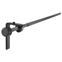 RÄCKA curtain rod combination, with wall/ceiling brackets/with finials black, 70-120 cm