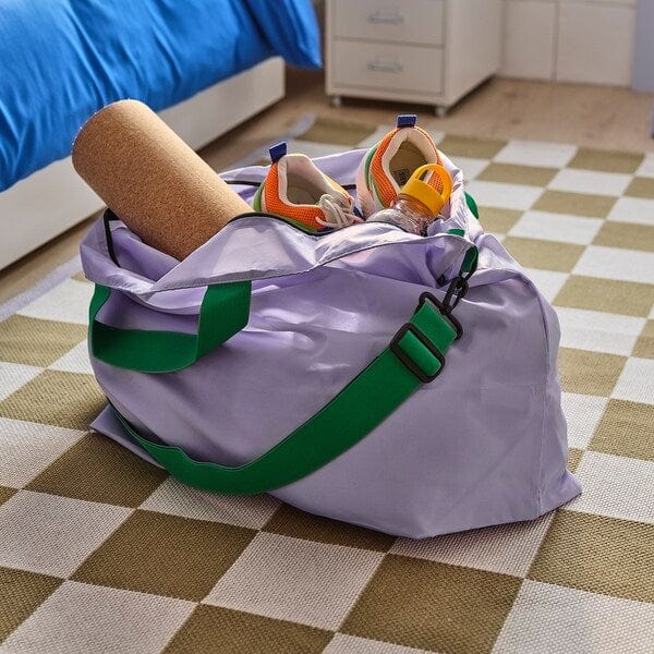 Ikea RÄCKLA - Bag, foldable, lilac/green, 75x45 cm/55 l