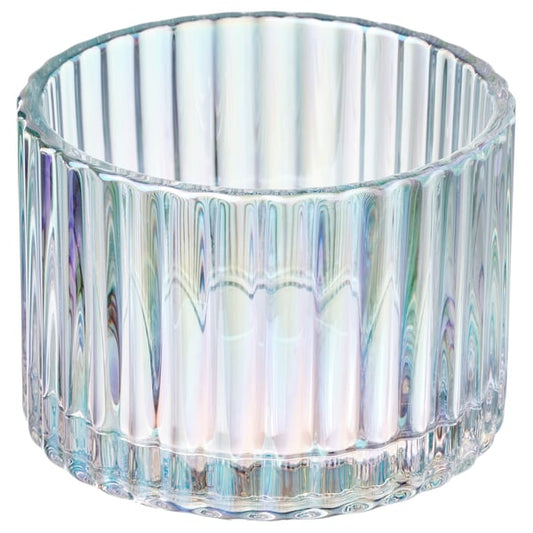 RÄFFELBJÖRK - RÄFFELBJÖRK Candle holder, mother-of-pearl colour, 5 cm