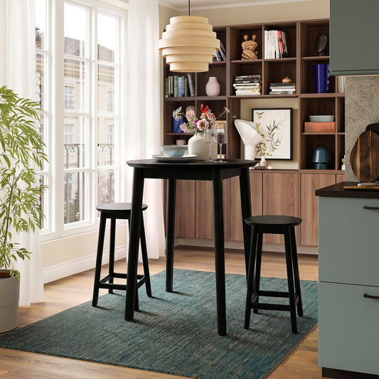 RÄVSTEN table, counter height black, 75 cm