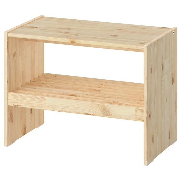 RAGGBERG bench with shoe compartment, pine, 60x35x45 cm