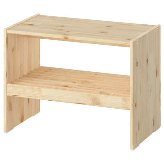 RAGGBERG bench with shoe compartment, pine, 60x35x45 cm