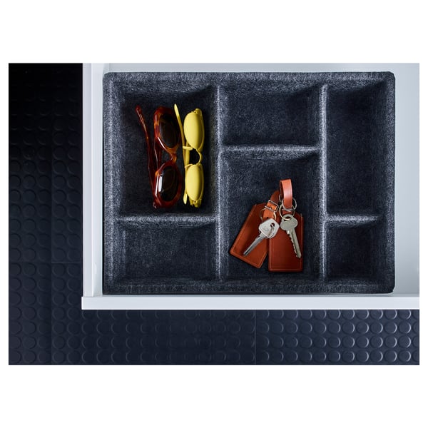 RAGGISAR tray, dark grey, 40x30 cm