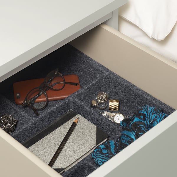 RAGGISAR - RAGGISAR Tray, dark grey, 40x30 cm