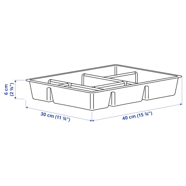 RAGGISAR - Tray, dark grey, 40x30 cm