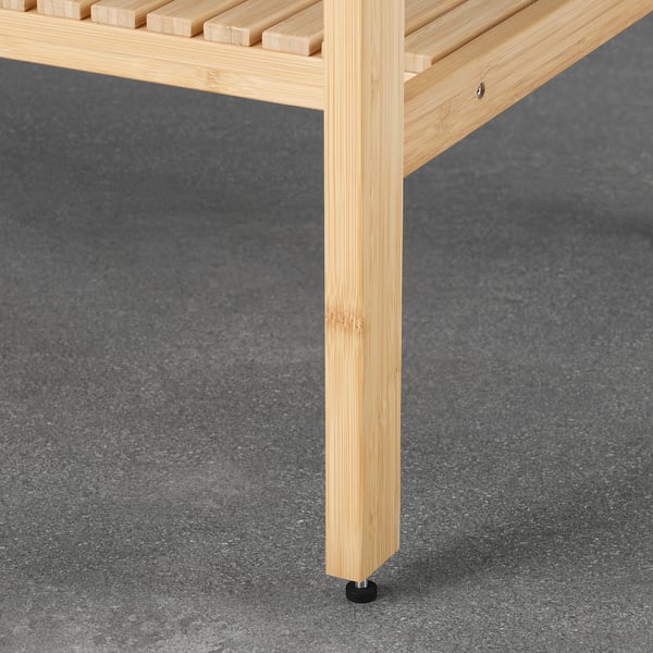 RÅGRUND / BACKSJÖN open wsh-stnd w drw/wash-basin/tap, bamboo, 82x49x91 cm