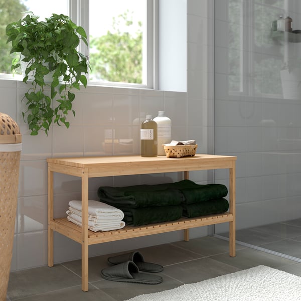 RÅGRUND bench, bamboo, 78x37 cm