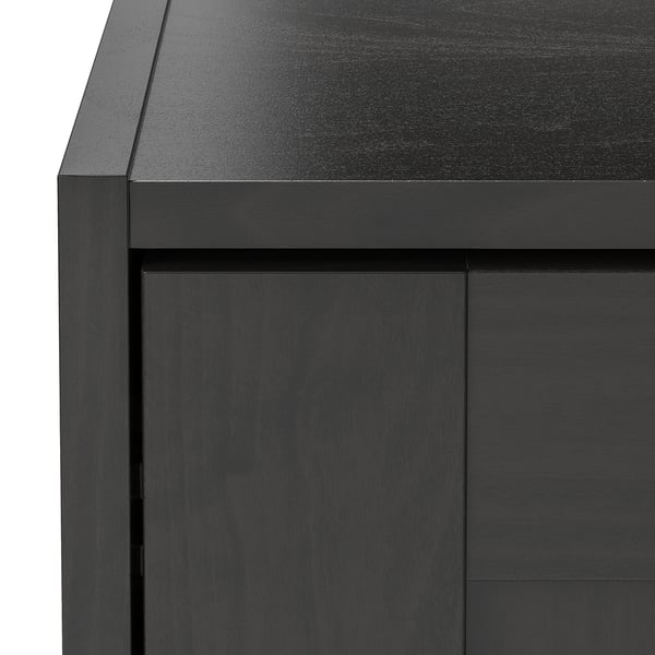 RAKKESTAD wardrobe with 2 doors, black-brown, 79x176 cm
