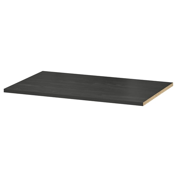 RAKKESTAD shelf, black-brown, 76x50 cm
