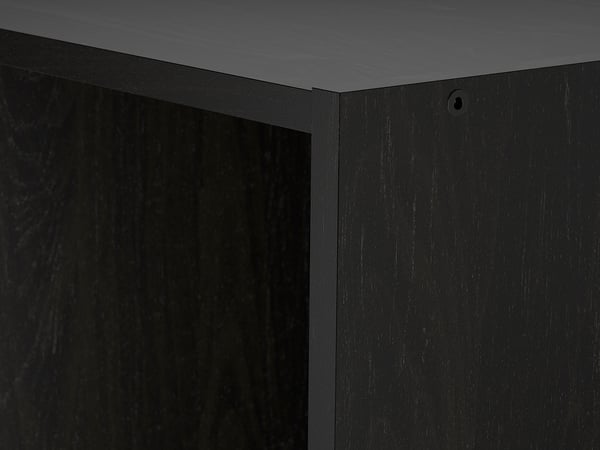 RAKKESTAD shelf, black-brown, 76x50 cm
