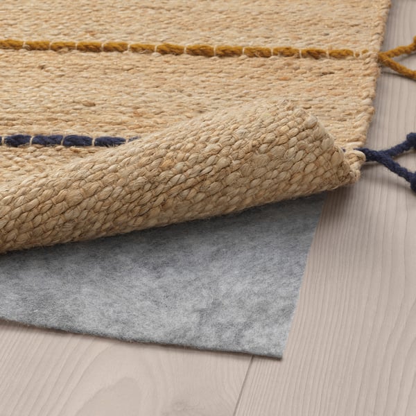RAKLEV - RAKLEV Rug, flatwoven, handmade natural/multicolour, 70x160 cm