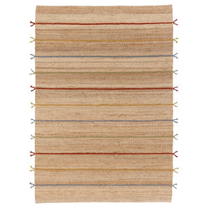 RAKLEV rug, flatwoven, handwoven/natural multicolour, 170x240 cm