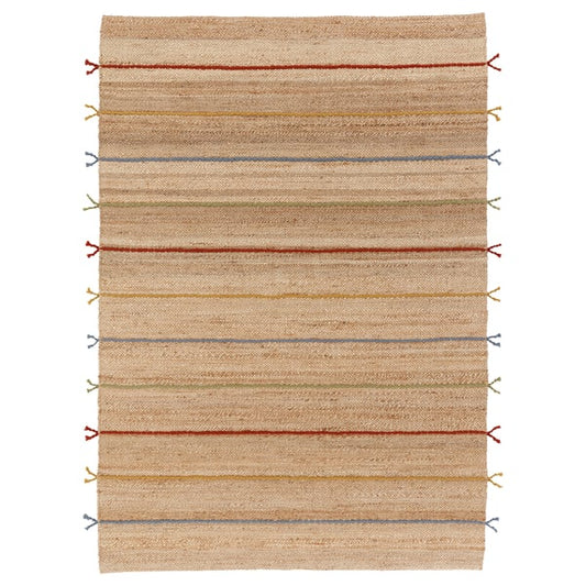 RAKLEV rug, flatweave, handwoven/natural patterned, 170x240 cm