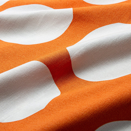 RAKLOSTA pre-cut fabric, orange/white, 150x300 cm