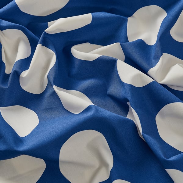 RAKLOSTA pre-cut fabric, blue/white, 150x300 cm