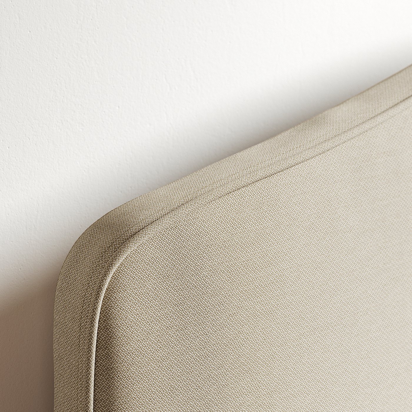 RAMNEFJÄLL cover bed frame, Idekulla beige, 140x200 cm
