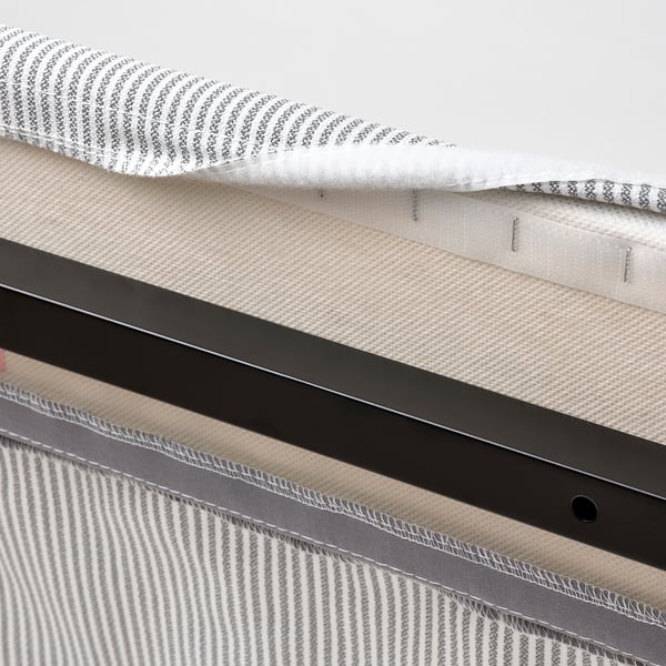 RAMNEFJÄLL cover bed frame, Klovsta grey/white, 140x200 cm