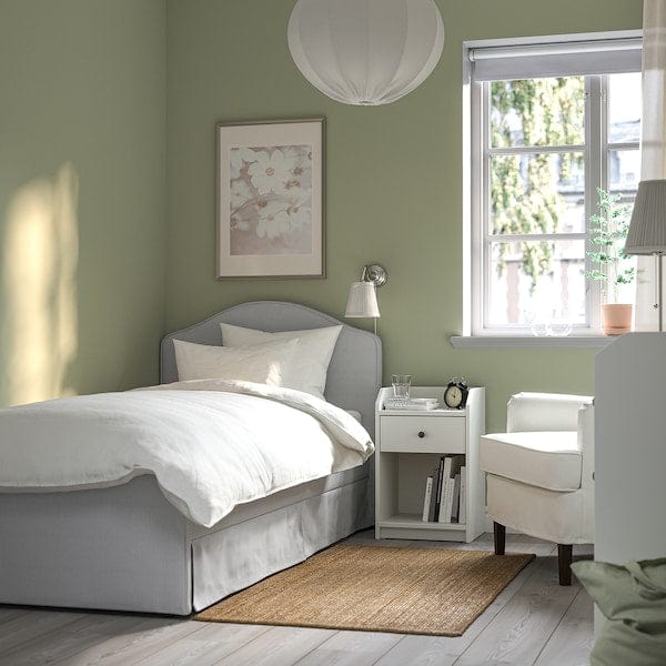 Ikea RAMNEFJÄLL - Bed frame cover, Klovsta grey/white,90x200 cm