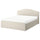 RAMNEFJÄLL upholstered bed frame, Idekulla beige, 140x200 cm