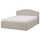 RAMNEFJÄLL upholstered bed frame, Kilanda light beige/Lindbåden, 160x200 cm
