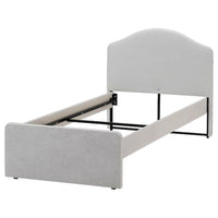RAMNEFJÄLL upholstered bed frame, lining cloth, 90x200 cm