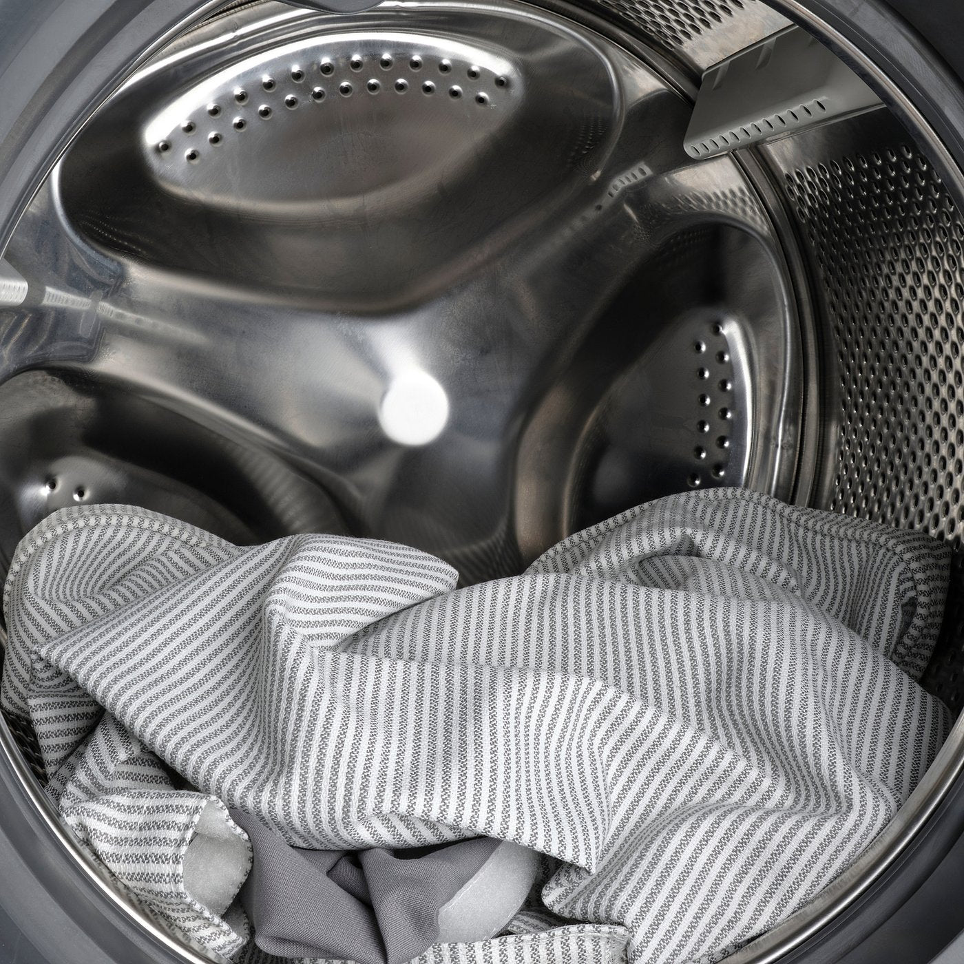 RAMNEFJÄLL upholstered bed frame, Klovsta grey/white/Lillhällan, 200x104 cm