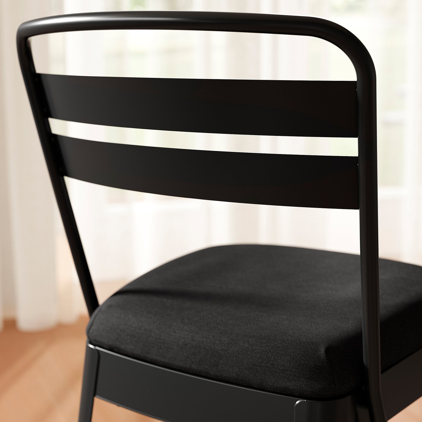 RAMSNÄS chair, anthracite/Vissle dark grey, 48x83x52 cm
