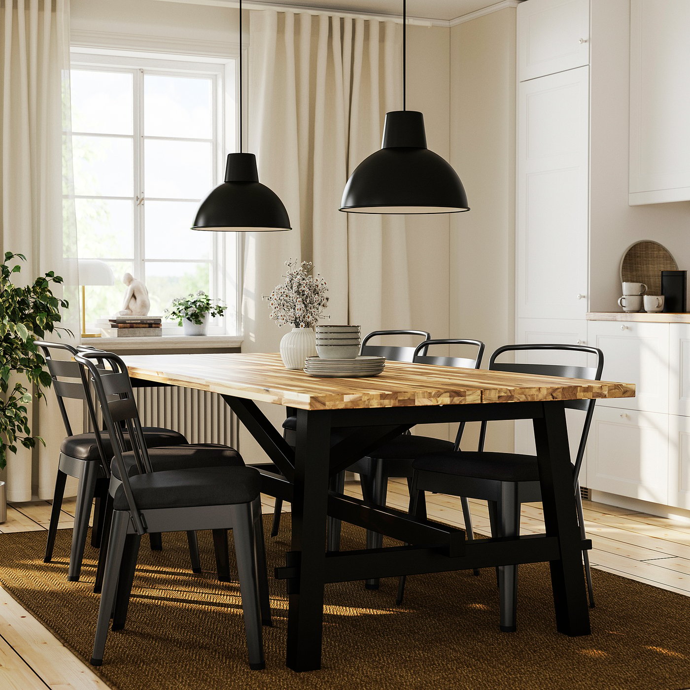 RAMSNÄS chair, anthracite/Vissle dark grey, 48x83x52 cm