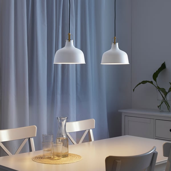 RANARP pendant lamp, off-white, 23 cm