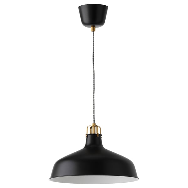 RANARP - RANARP Pendant lamp, black, 38 cm