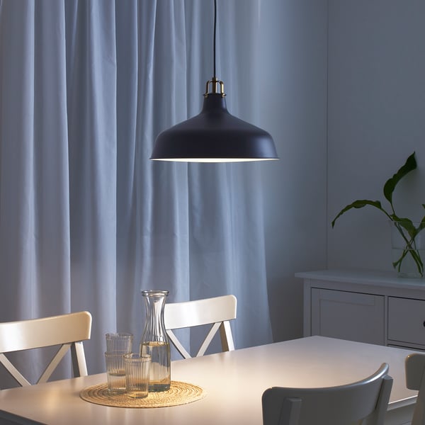 RANARP pendant lamp, black, 38 cm